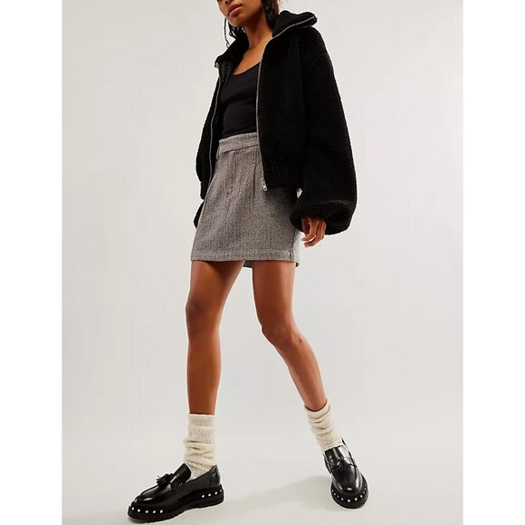 NWT Free People Gray Mini Skirt, Sz 10 - Picture 5 of 14